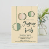 Moderne minimalistische leuke ornamenten kerstfees kaart (Staand voorkant)