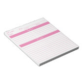 Moderne minimalistische lichte roze handschrift notitieblok (Schuin)