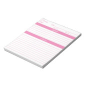 Moderne minimalistische lichte roze handschrift notitieblok (Linkerzijde)