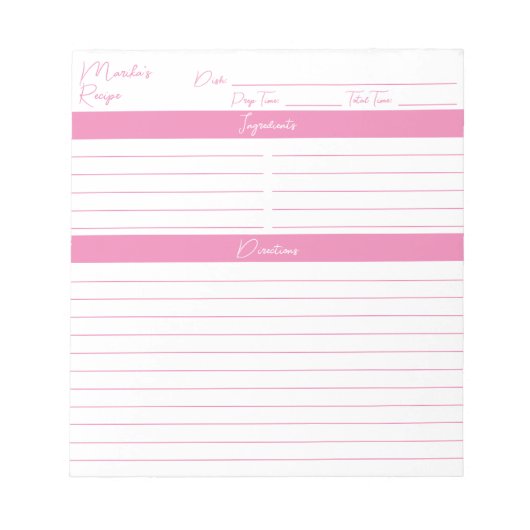 Moderne minimalistische lichte roze handschrift notitieblok (Voorkant)