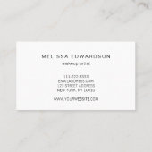 Moderne, minimalistische, lichtgevende, profession visitekaartje (Achterkant)