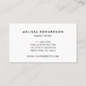 Moderne, minimalistische, lichtgevende professione visitekaartje (Achterkant)