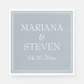 Moderne minimalistische lichtgrijze servetten (Voorkant)