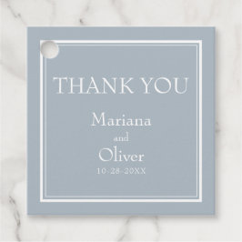 Moderne minimalistische lichtgrijze vetmarkering a bedankjes labels