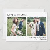 Moderne minimalistische liefde en Bedankt bruiloft (Voorkant)