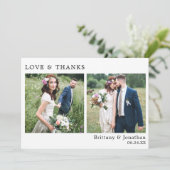 Moderne minimalistische liefde en Bedankt bruiloft (Staand voorkant)