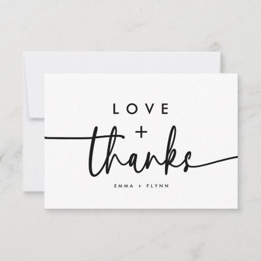 Moderne minimalistische liefde en Bedankt Script b (Voorkant)