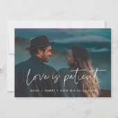Moderne minimalistische Liefde is geduldig trouwup Aankondiging (Voorkant)