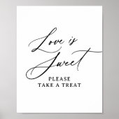 Moderne minimalistische liefde is lief trouwteken poster (Voorkant)