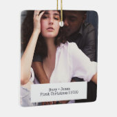 Moderne, minimalistische liefdesweduwfoto keramisch ornament (Rechts)