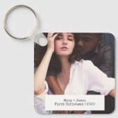 Moderne, minimalistische liefdesweduwfoto sleutelhanger (Voorkant)