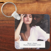 Moderne, minimalistische liefdesweduwfoto sleutelhanger (Voorkant)