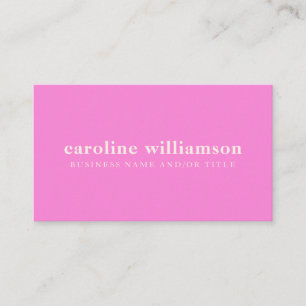 Moderne Minimalistische Lieve Vrouwelijke Roze Pro Visitekaartje