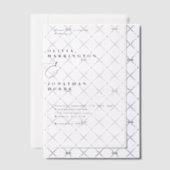 Moderne minimalistische lijn grens bruiloft vellum uitnodigingen (Offset (Uitnodiging))