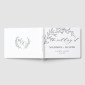 Moderne minimalistische lijn Laurel Botanische bru Gastenboek (Volledig)