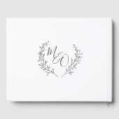Moderne minimalistische lijn Laurel Botanische bru Gastenboek (Achterkant)