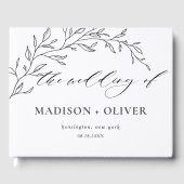 Moderne minimalistische lijn Laurel Botanische bru Gastenboek (Voorkant)