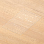 Moderne minimalistische lijnen Sweet 16 Acryl Uitnodigingen (Laagn)