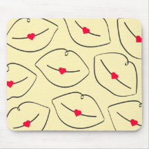 Moderne Minimalistische Lijnkunst Lippen Zonneschi