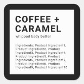 Moderne minimalistische lijst met aangepaste kleur vierkante sticker (Voorkant)