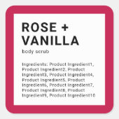 Moderne minimalistische lijst met aangepaste kleur vierkante sticker (Voorkant)