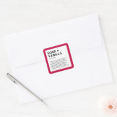 Moderne minimalistische lijst met aangepaste kleur vierkante sticker (Envelop)