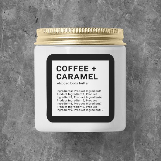 Moderne minimalistische lijst met aangepaste kleur vierkante sticker