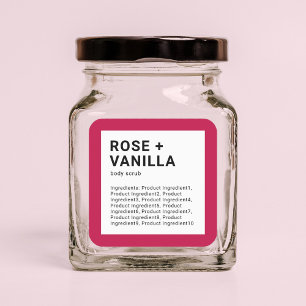 Moderne minimalistische lijst met aangepaste kleur vierkante sticker