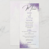 Moderne minimalistische Lila Paarse trend Menu (Voorkant / Achterkant)