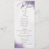 Moderne Minimalistische Lila Paarse Trendy Menu (Voorkant)