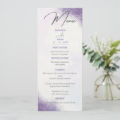 Moderne Minimalistische Lila Paarse Trendy Menu (Staand voorkant)