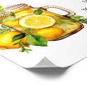 Moderne minimalistische limonadebar Zomerverjaarda Poster (Hoek)