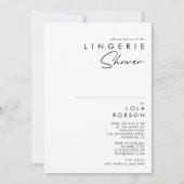 Moderne minimalistische Lingerie Douche uitnodigin Kaart (Voorkant)