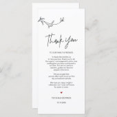Moderne minimalistische locatie Hartelijk dank Programmakaart (Voorkant / Achterkant)