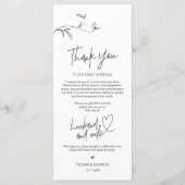 Moderne minimalistische locatie Hartelijk dank Programmakaart (Voorkant)