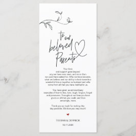 Moderne minimalistische locatie Hartelijk dank Programmakaart