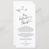 Moderne minimalistische locatie Hartelijk dank Programmakaart (Voorkant / Achterkant)