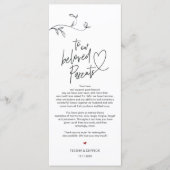 Moderne minimalistische locatie Hartelijk dank Programmakaart (Voorkant)