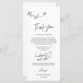 Moderne minimalistische locatie Hartelijk dank Programmakaart (Voorkant / Achterkant)
