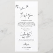 Moderne minimalistische locatie Hartelijk dank Programmakaart (Voorkant)