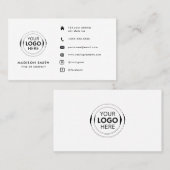 Moderne minimalistische Logo | Aangepaste pictogra Visitekaartje (Voorkant / Achterkant)