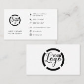 Moderne minimalistische Logo | Aangepaste pictogra Visitekaartje (Voorkant / Achterkant)