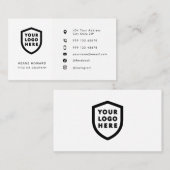 Moderne minimalistische Logo | Aangepaste pictogra Visitekaartje (Voorkant / Achterkant)