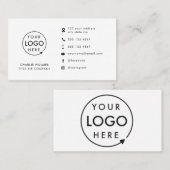 Moderne minimalistische Logo | Aangepaste pictogra Visitekaartje (Voorkant / Achterkant)