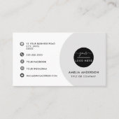 Moderne minimalistische Logo | Aangepaste pictogra Visitekaartje (Voorkant)
