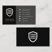 Moderne minimalistische Logo | Aangepaste pictogra Visitekaartje (Voorkant / Achterkant)