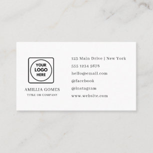 Moderne minimalistische Logo   Aangepaste sociale  Visitekaartje