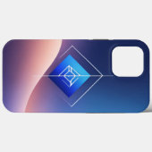 Moderne minimalistische Logo - Blauwe gradiënt Case-Mate iPhone Case (Achterkant (horizontaal))