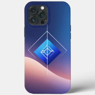Moderne minimalistische Logo - Blauwe gradiënt Case-Mate iPhone Case