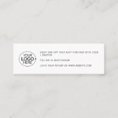 Moderne minimalistische Logo branding Bedankt Invo Mini Visitekaartje (Voorkant)